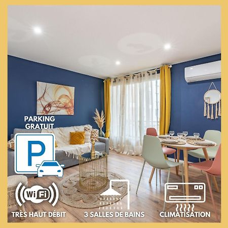 Amja Proche Clinique Saint-Roch Apt 3 Chambres 3 Salles De Bain Parking Gratuit Ideal Famille Groupe Coworking 10 Min Centre Ville 10 Min Plage 5 Min Sortie Autoroute มงต์เปอลิเยร์ ภายนอก รูปภาพ