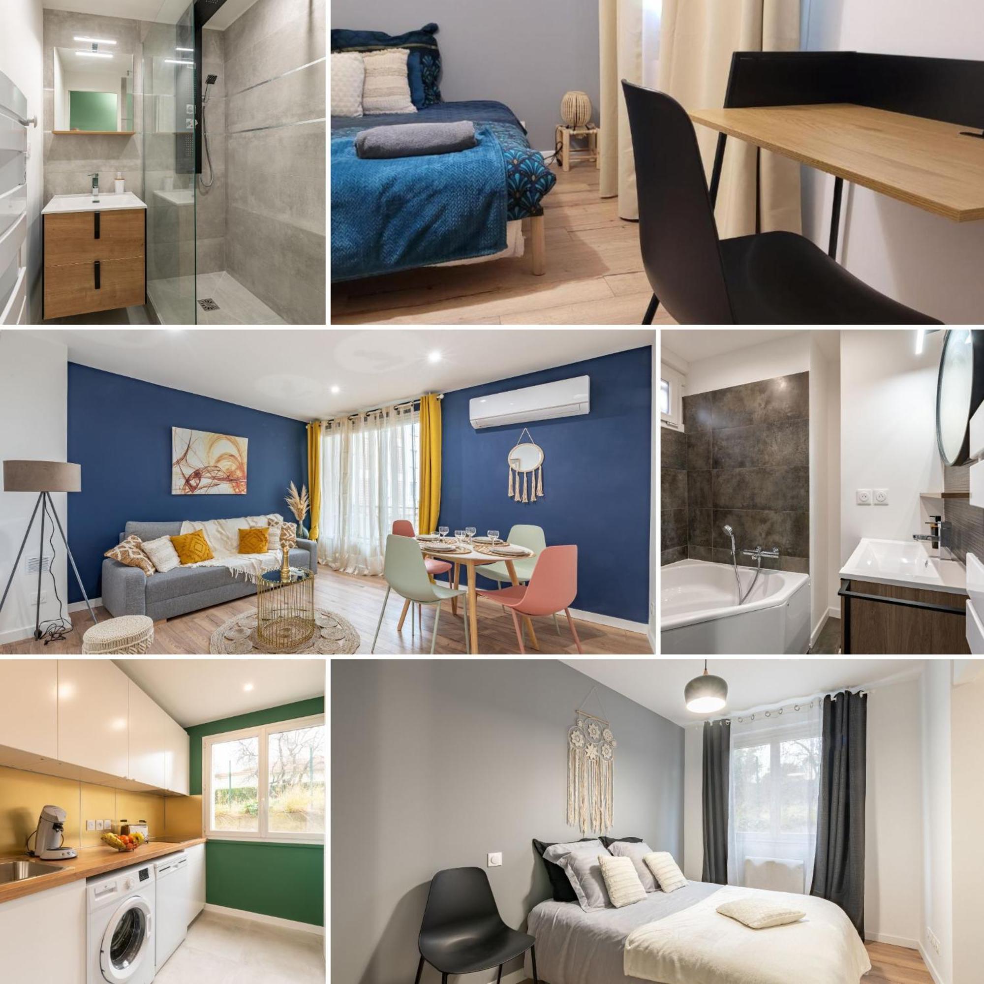 Amja Proche Clinique Saint-Roch Apt 3 Chambres 3 Salles De Bain Parking Gratuit Ideal Famille Groupe Coworking 10 Min Centre Ville 10 Min Plage 5 Min Sortie Autoroute มงต์เปอลิเยร์ ภายนอก รูปภาพ